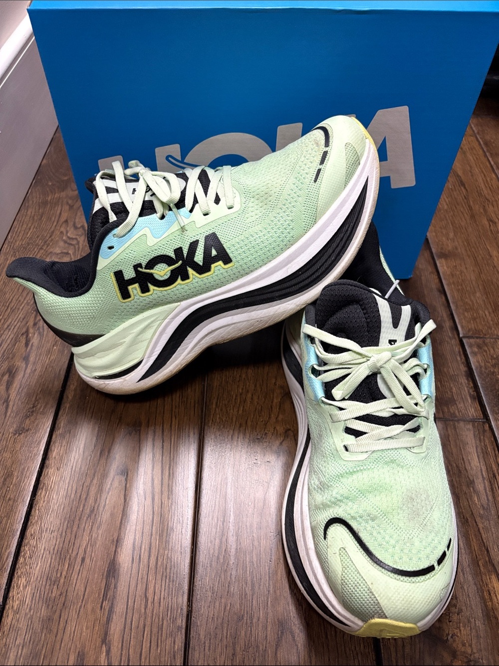 Hoka Men’s Skyward X Running Shoes, Mint Green